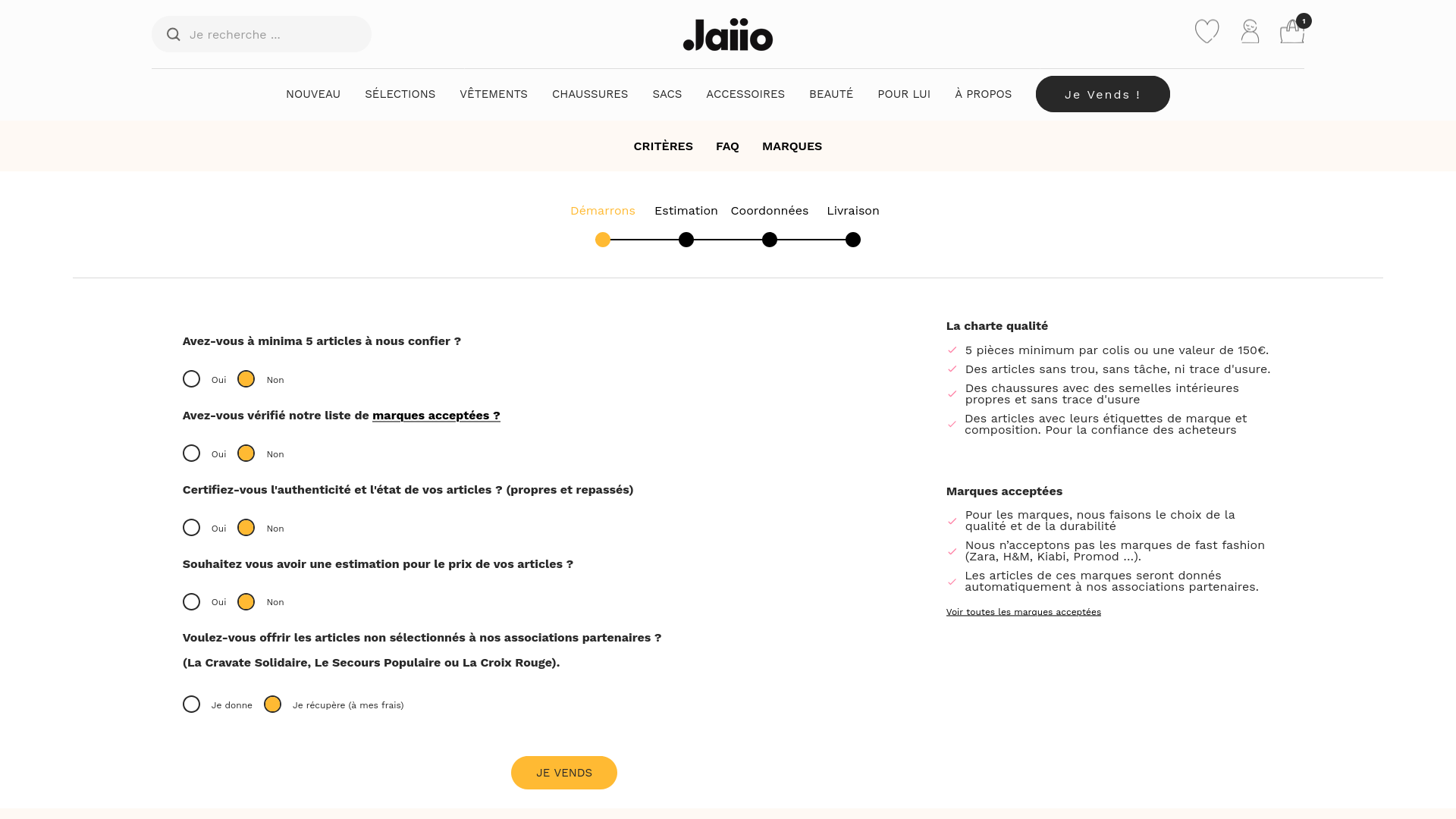 Jaiio’s desktop item-submission form